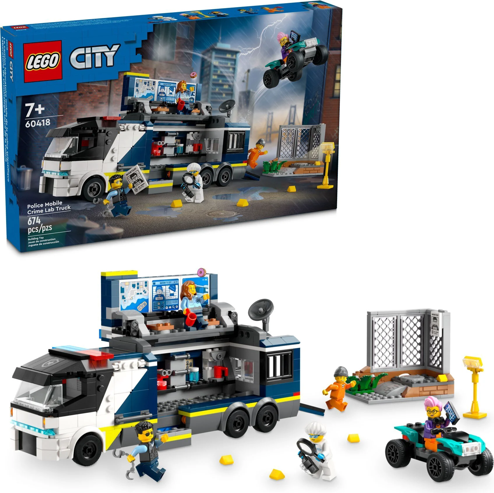 Конструктор LEGO Город Полицейский мобильный командный трейлер 60418