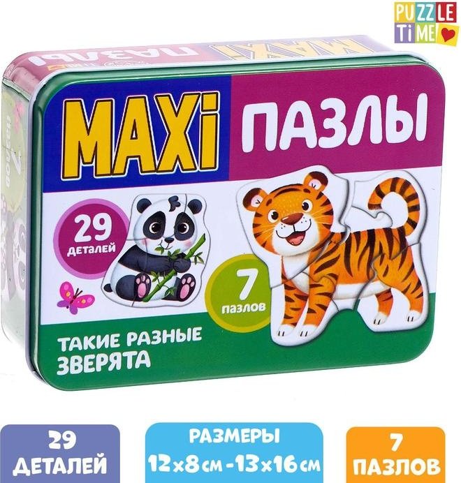 Пазл Puzzle Time «Такие разные зверята» 5800952 купить,NaN