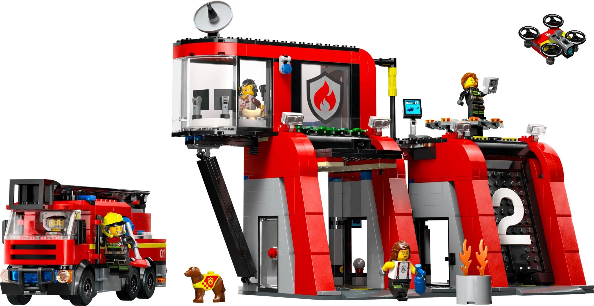 Конструктор LEGO Город Пожарная часть и пожарная машина 60414 купить,NaN