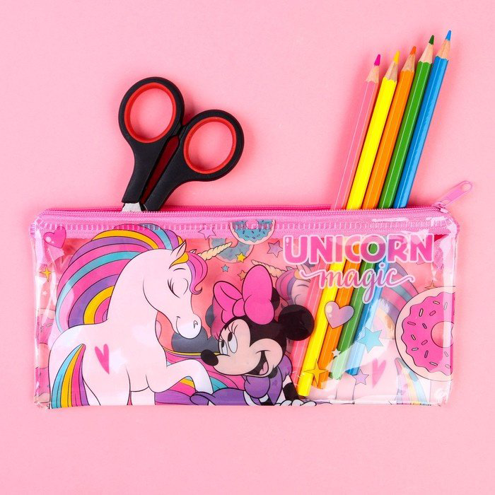 Пенал Disney Минни Маус Unicorn Magic, застежка молния, мультиколор купить,NaN