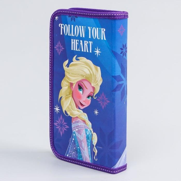 Пенал Disney Холодное сердце, застежка молния, фиолетовый купить,NaN
