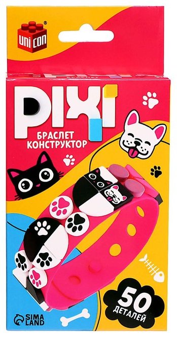 Конструктор Unicon Браслет-конструктор «Pixi. Зверята», деталей 50 шт купить,NaN