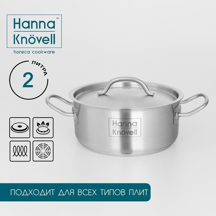 Кастрюля 2 л, Hanna Knovell 9355230 нержавеющая сталь купить,NaN