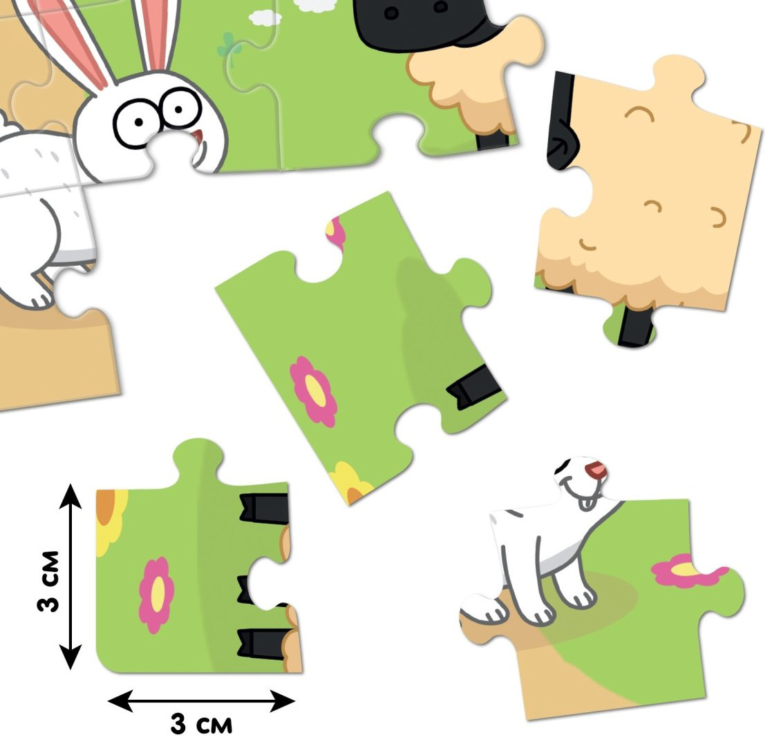 Пазл Puzzle Time Синий трактор: На ферме 7673638 24 деталей купить,NaN