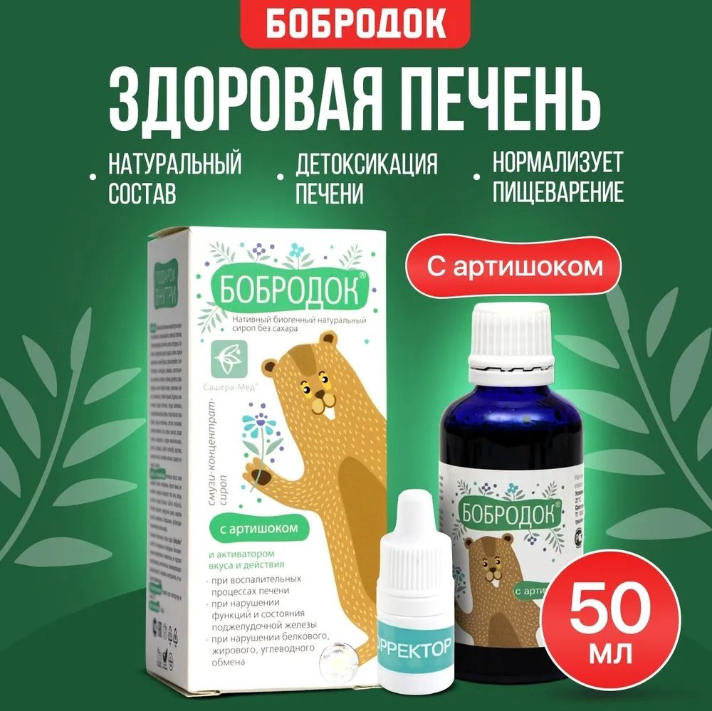 Сашера-Мед Бобродок сироп для печени с артишоком детский сироп 50 купить,NaN