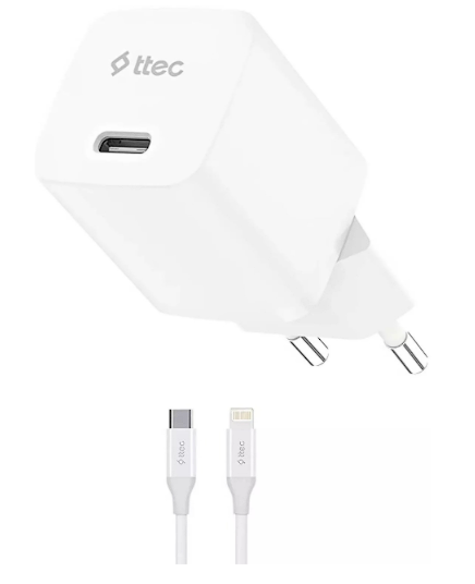 Зарядное устройство TTEC SmartCharger 30W + USB-C - Lightning Cable 150 cm белое
