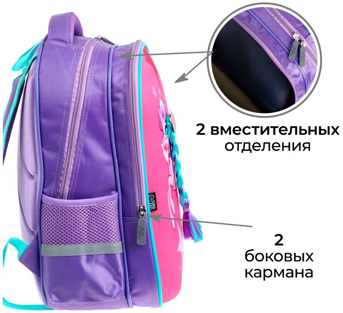 Рюкзак Calligrata текстиль, оксфорд розовый купить,NaN
