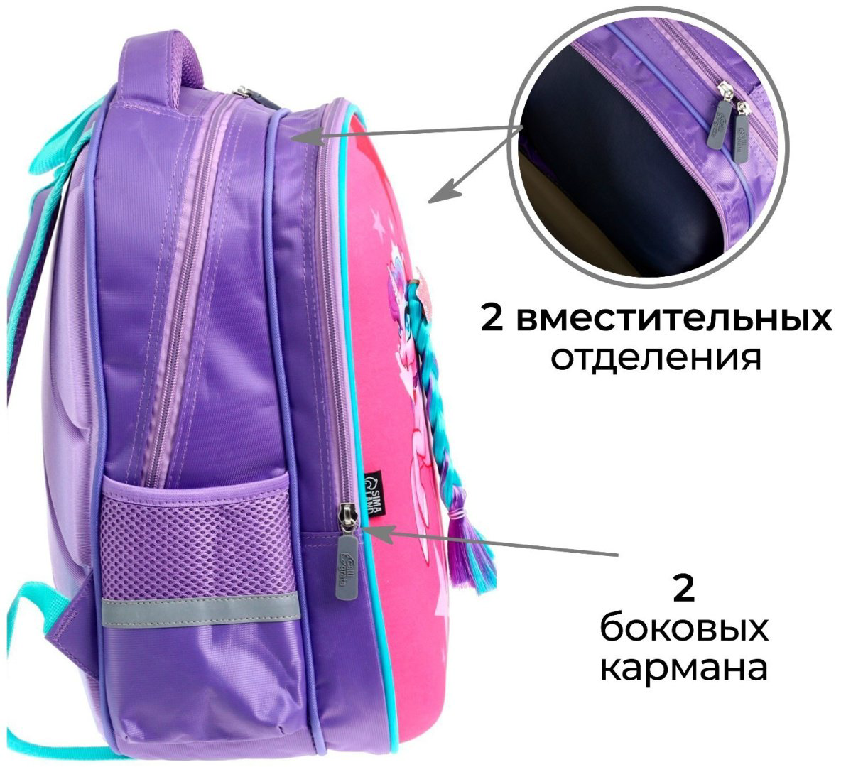 Рюкзак Calligrata текстиль, оксфорд розовый купить,NaN