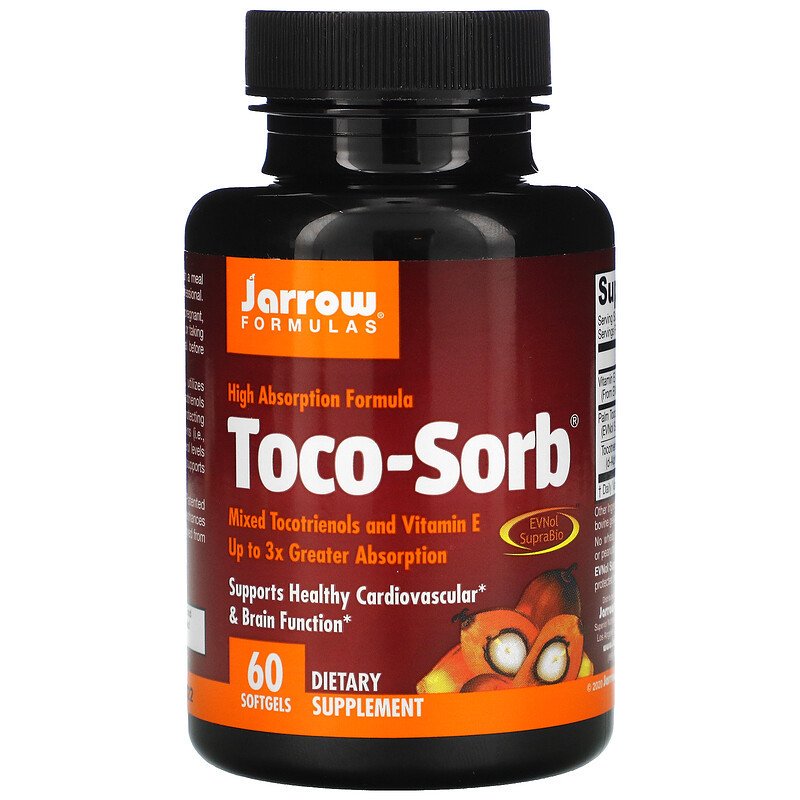 Jarrow Formulas Toco-Sorb смесь токотриенолов и витамина Е 60 мягких таблеток купить,17000