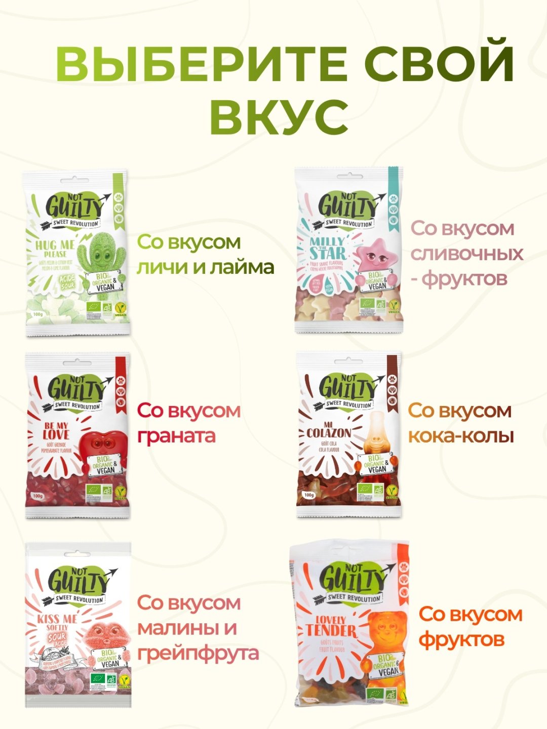Мармелад Not Guilty мишки со вкусом фруктов жевательный 100 г купить,NaN
