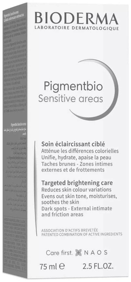 Bioderma Pigmentbio Sensitive Areas крем для тела 75 мл купить,NaN
