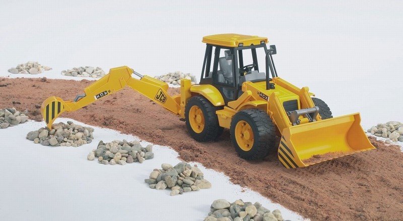 Спецтехника Bruder Экскаватор–погрузчик колёсный JCB 4CX желтый купить,NaN