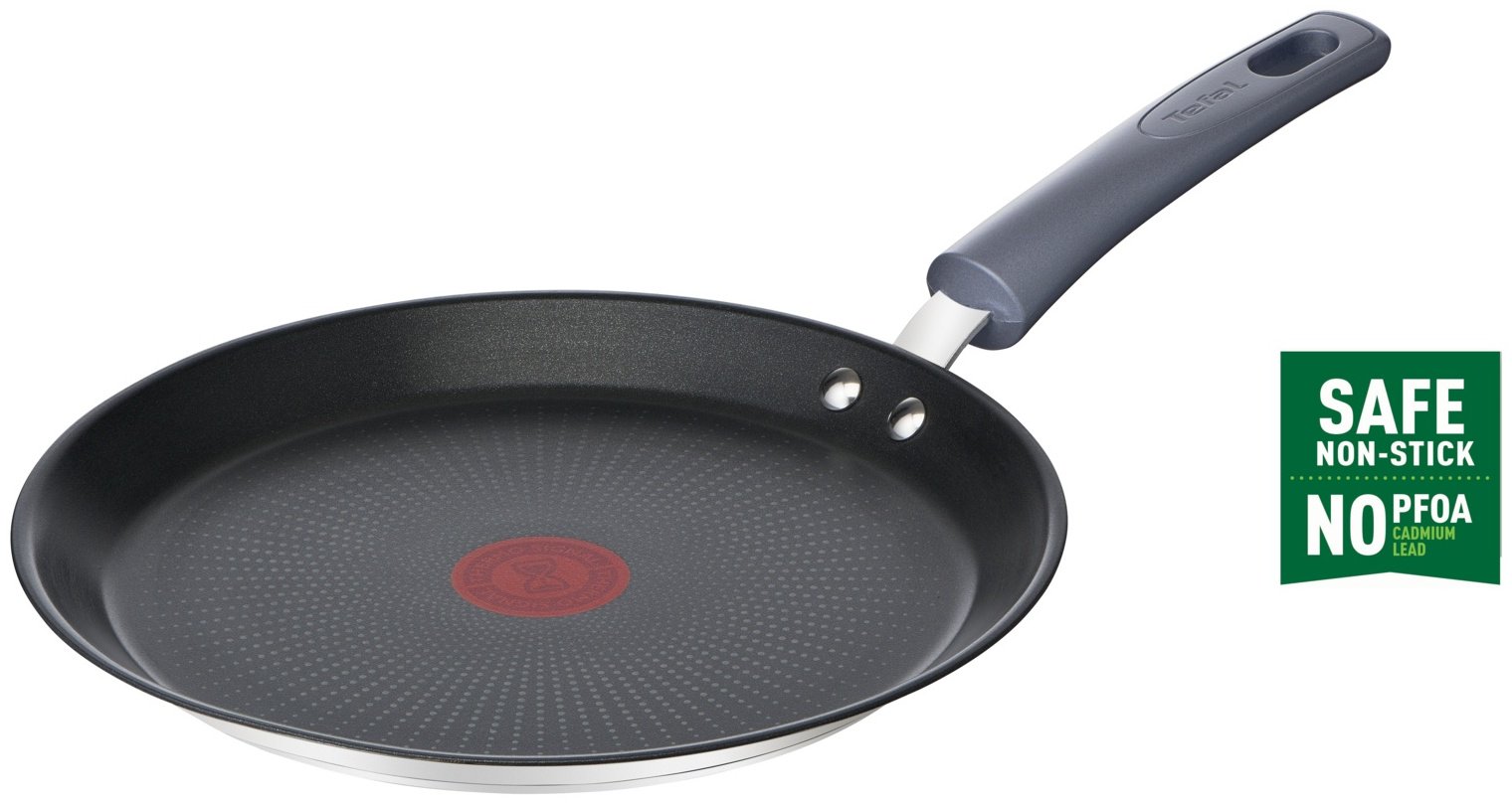 Блинная сковорода Tefal Daily Cook 25 см с антипригарным покрытием, сталь купить,NaN
