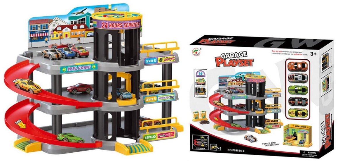Паркинг GuangWei Парковка 3 яруса + гоночные машины 5 шт мультиколор купить,NaN
