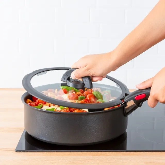 Крышка для сковороды, для кастрюли Tefal 20 см, силикон, стекло купить,NaN