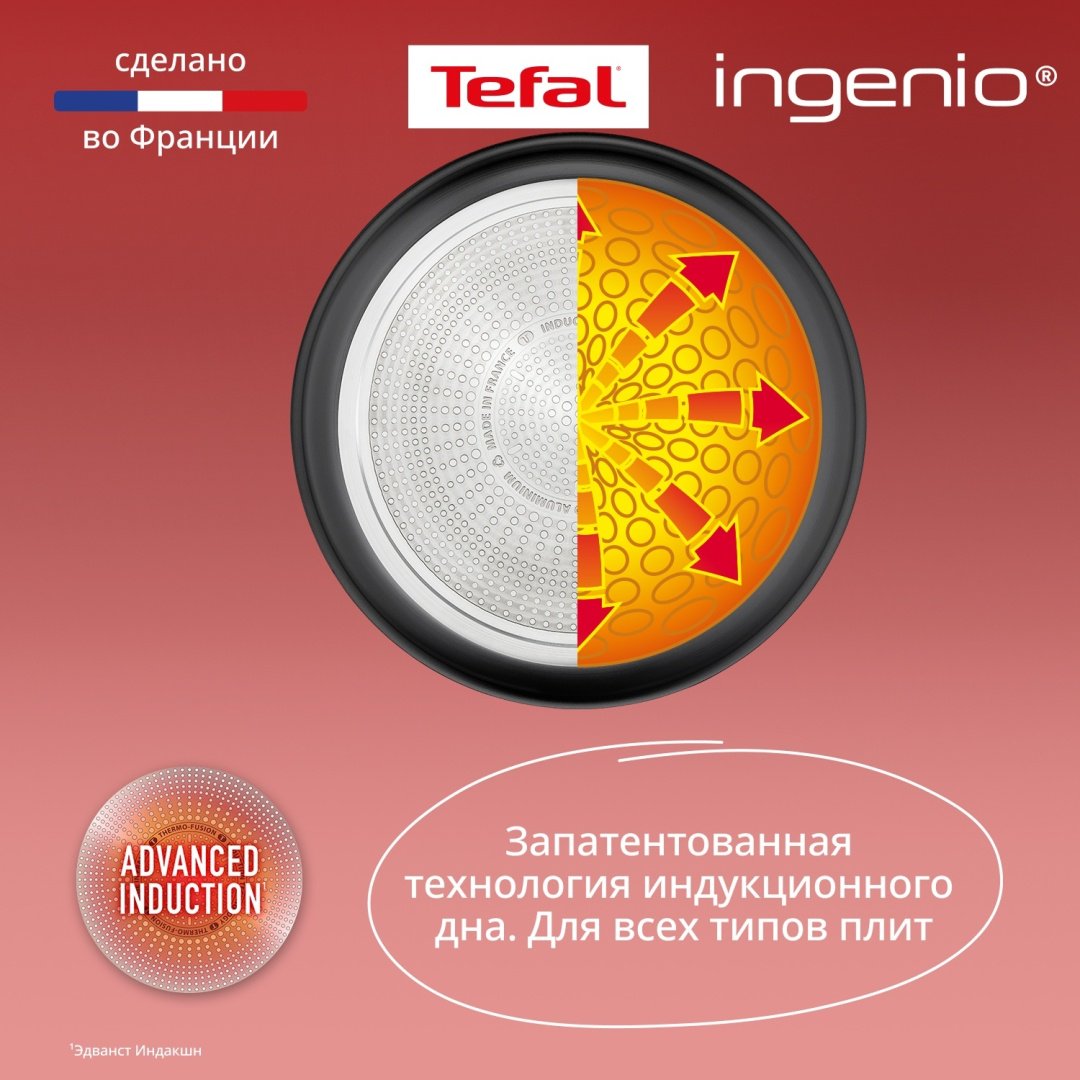 Набор посуды со съемной ручкой Tefal Ingenio Daily Chef Black 3 предмета 24/28 см L7629553 купить,NaN