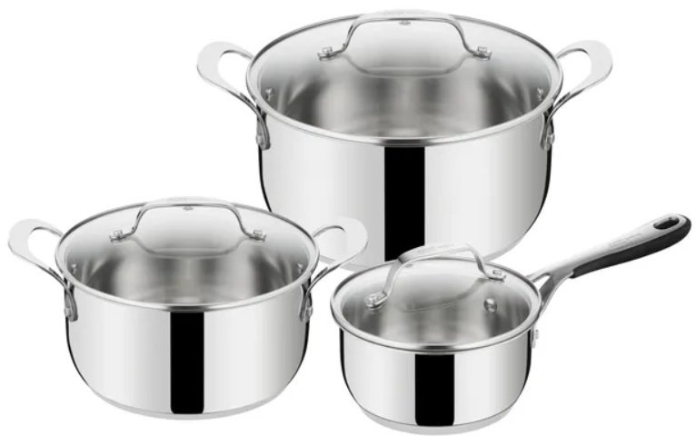 Набор посуды Tefal Jamie Oliver Kitchen Essentials 6 предметов 16/20/24 см E313S674 купить,NaN
