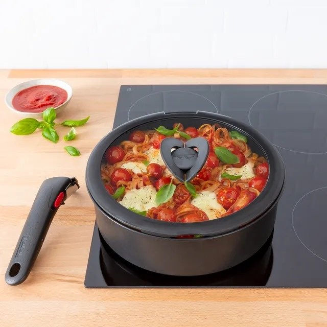 Крышка универсальная Tefal 22 см, силикон, стекло купить,NaN