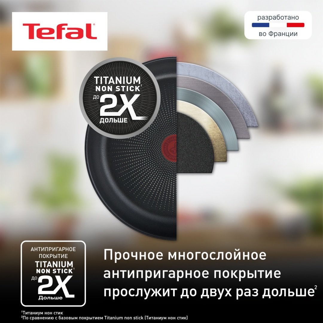 Сковорода Tefal Daily Cook 26 см с антипригарным покрытием, сталь купить,NaN
