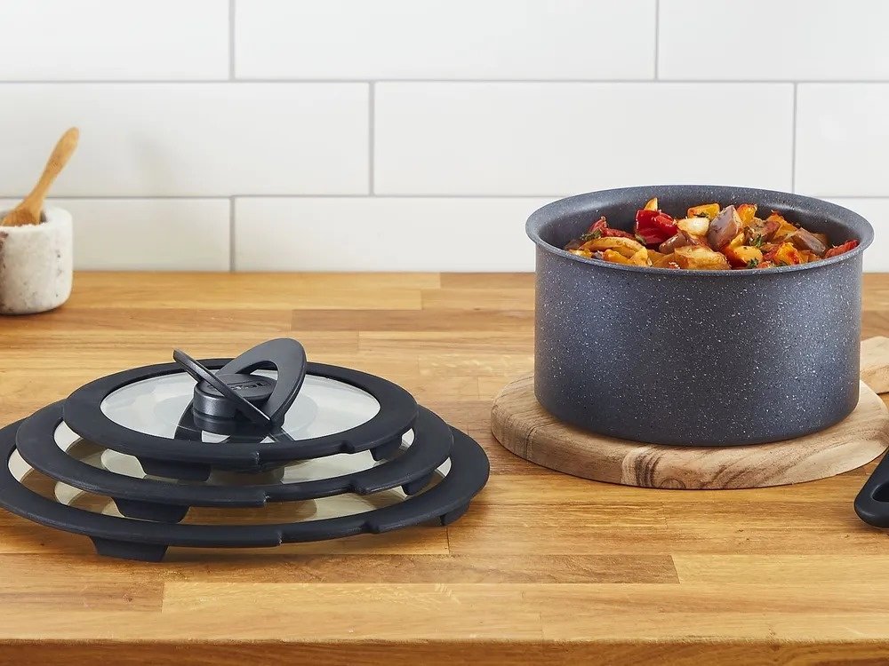 Крышка универсальная Tefal 22 см, силикон, стекло купить,NaN