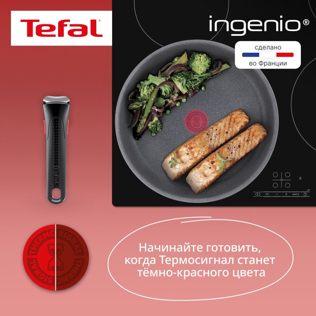 Набор посуды со съемной ручкой Tefal Ingenio Natural Force 7 предметов 16/26/26 см L3969072 купить,NaN