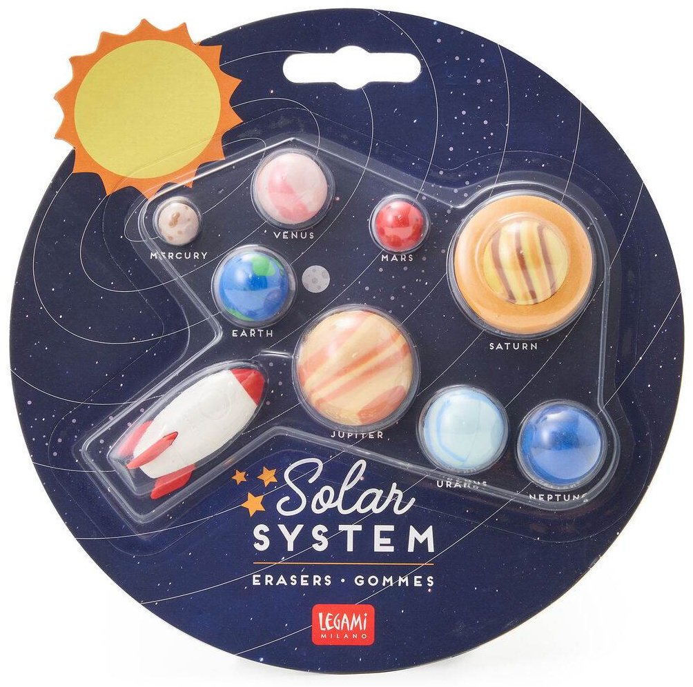 Набор ластиков Legami Solar System - Space SES0001, 9 шт купить,NaN