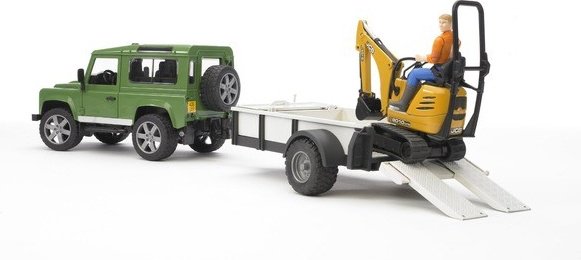 Внедорожник Bruder Внедорожник Land Rover Defender c приц.-платф, гусен.мини экск-м 8010 CTS мультиколор купить,NaN