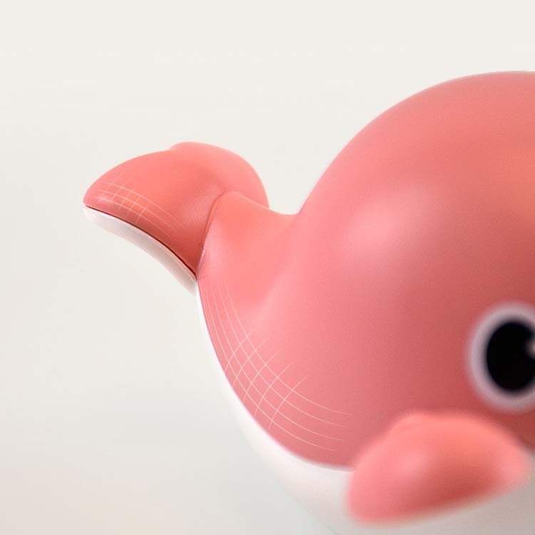 Игрушка для купания Маленький кит QC01, розовый