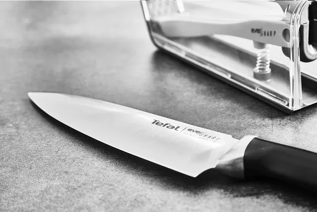 Шеф-нож Tefal Ever Sharp, лезвие: нержавеющая сталь 1 шт купить,NaN