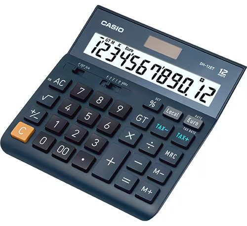 CASIO DH-12ET-W-EP, 12-разрядный, серый