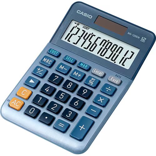 CASIO MS-120EM-W-EP, 12-разрядный, синий