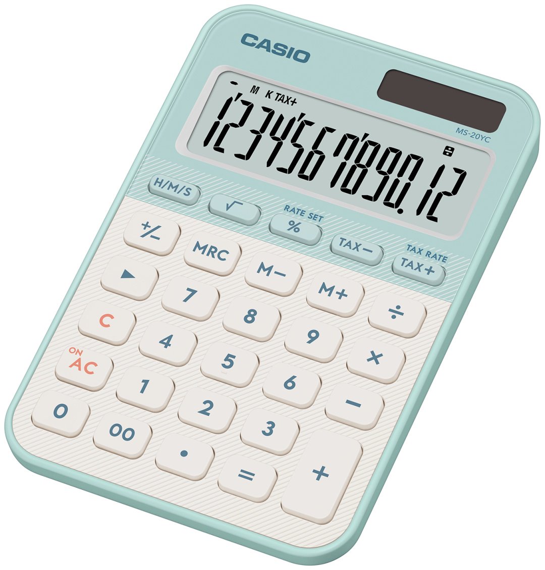CASIO MS-20YC-LG-W-EP, 12-разрядный, зеленый
