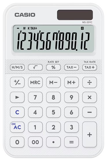 CASIO MS-20YC-WE-W-EP, 12-разрядный, белый