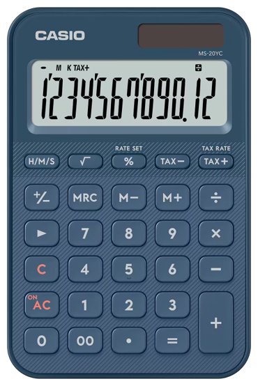 CASIO MS-20YC-NY-W-EP, 12-разрядный, синий купить,6505