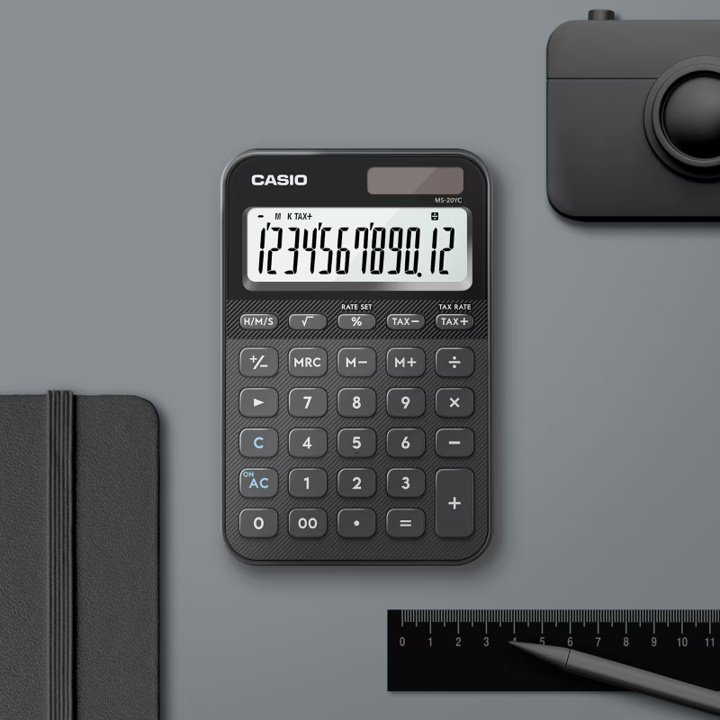 CASIO MS-20YC-BK-W-EP, 12-разрядный, черный