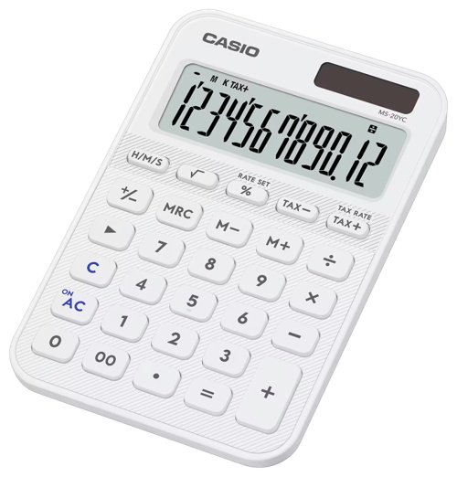 CASIO MS-20YC-WE-W-EP, 12-разрядный, белый