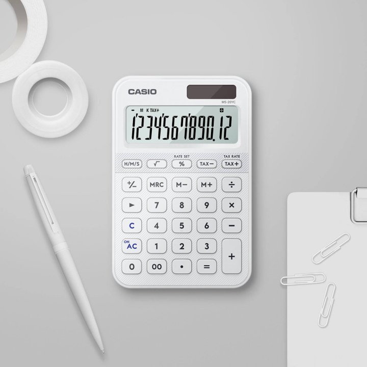 CASIO MS-20YC-WE-W-EP, 12-разрядный, белый