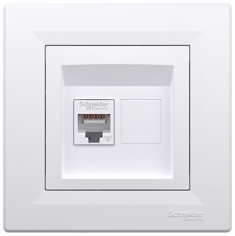 Schneider Electric встраиваемая EPH4700121, компьютерный (RJ45) цвет белый