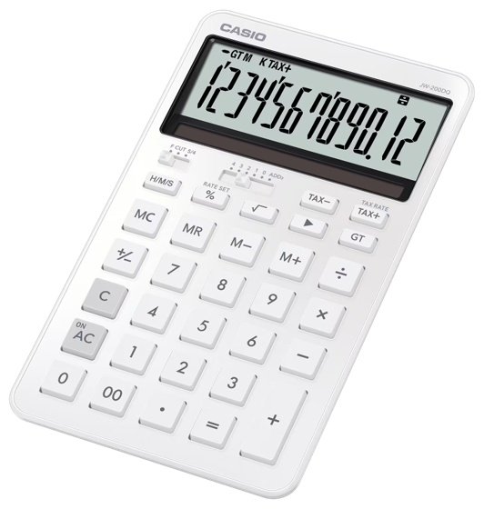 CASIO JW-200DQ-WE-W-EP, 12-разрядный, белый