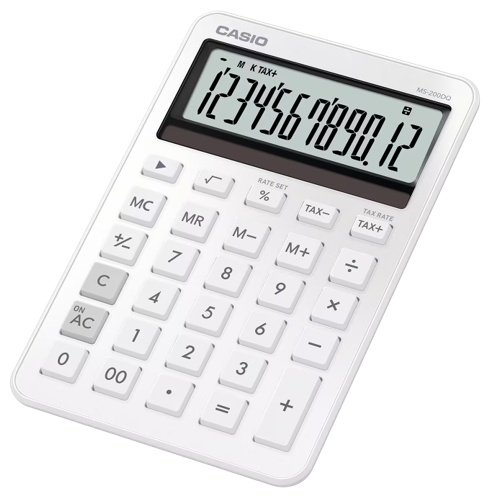 CASIO MS-200DQ-WE-W-EP, 12-разрядный, белый