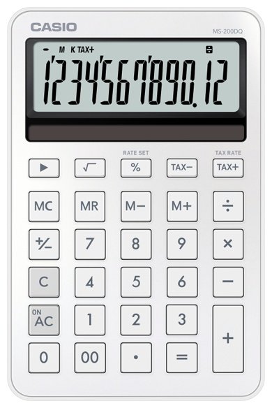 CASIO MS-200DQ-WE-W-EP, 12-разрядный, белый