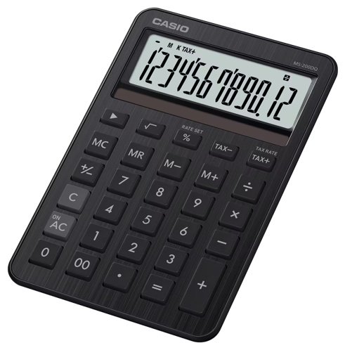CASIO MS-200DQ-BK-W-EP, 12-разрядный, черный