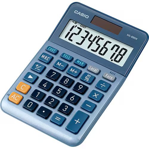 CASIO MS-88EM-W-EP, 8-разрядный, синий