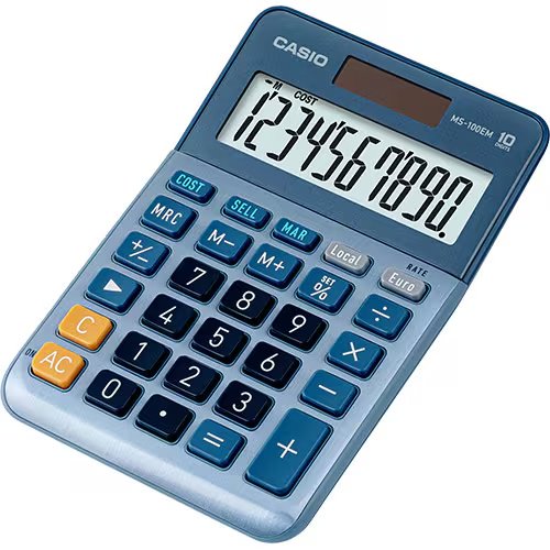 CASIO MS-100EM-W-EP, 10-разрядный, синий