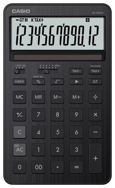CASIO JW-200DQ-BK-W-EP, 12-разрядный, черный купить,12565