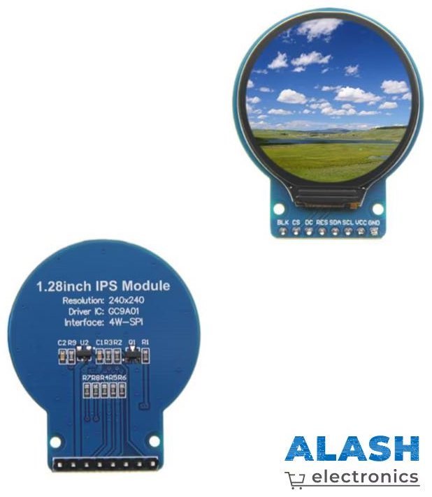 Модуль дисплея Alash electronics 1.28” круглый дисплей разрешением 240x240 пикселей c SPI интерфейсом TFT-дисплей - ForteMarket Модуль дисплея Alash electronics 1.28” круглый дисплей разрешением 240x240 пикселей c SPI интерфейсом TFT-дисплей купить,51610