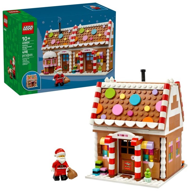 Конструктор LEGO Праздничный пряничный домик 40809, деталей 498 шт купить,37315