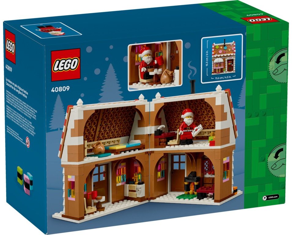 Конструктор LEGO Праздничный пряничный домик 40809, деталей 498 шт купить,37315