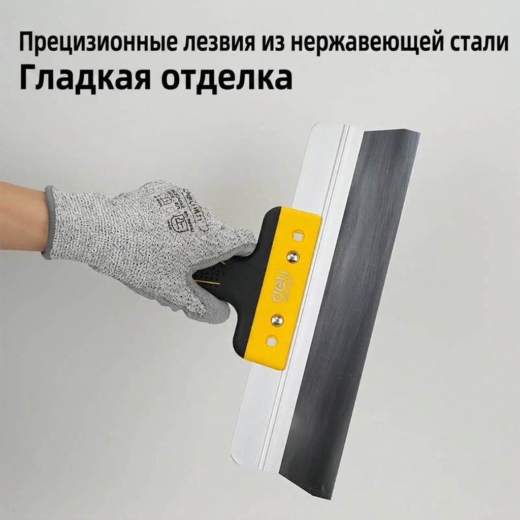 Шпатель малярный DELI 600 мм, нержавеющая сталь арт. DL509346