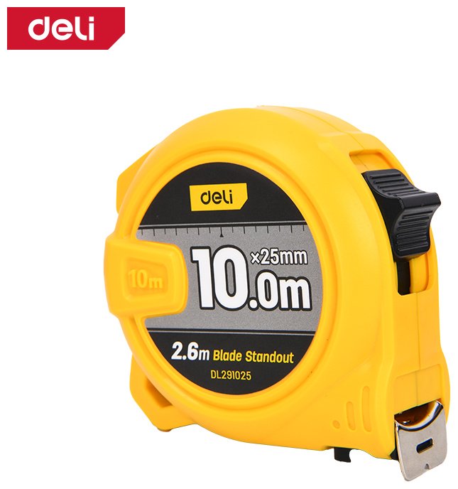 DELI рулетка бытовая, строительная DL291025, 10 м х 25 мм